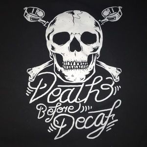 ☕️"DEATH BEFORE DECAF" Dutch Bros zip-up!☕️